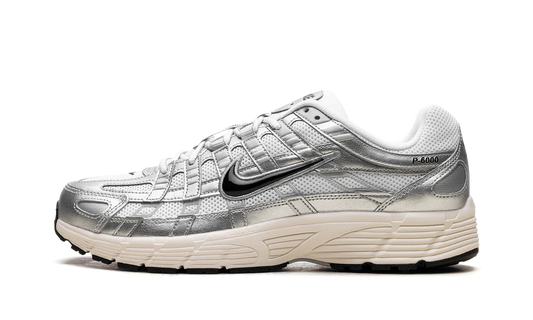 Nike P-6000 White Metallic Silver Flat Silver Black