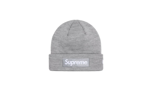 Supreme New Era Box Logo Beanie (FW24) Heather Grey