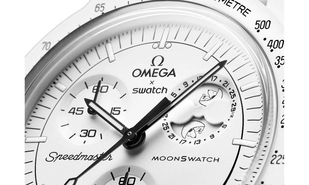 Swatch x Omega Bioceramic Moonswatch Mission To Moonphase Snoopy