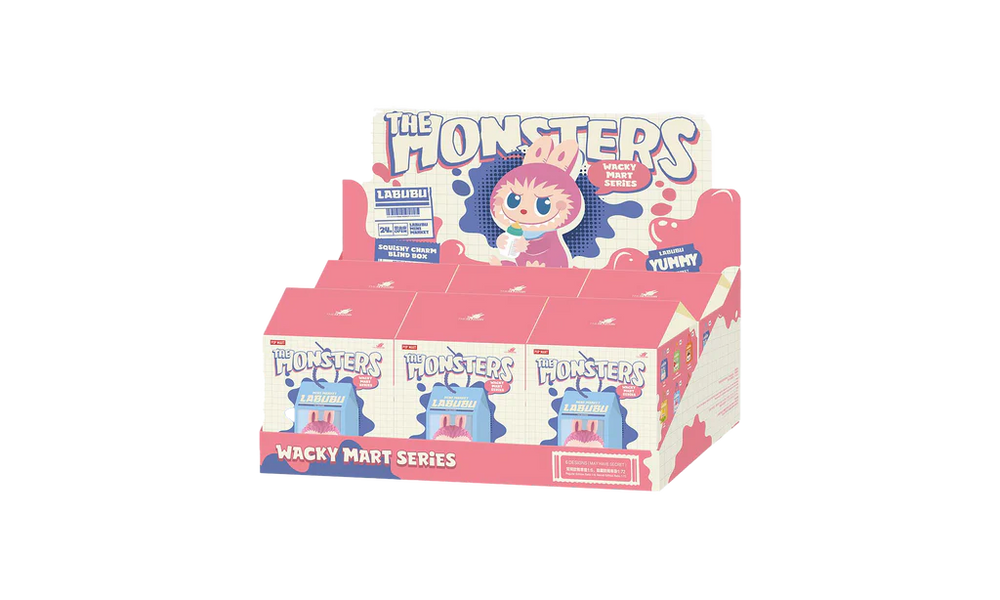 Pop Mart Labubu The Monsters Wacky Mart Series Squishy Charm Sealed Case (6 Blind Box)