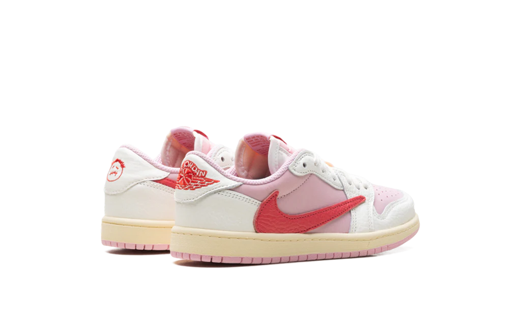 Air Jordan 1 Retro Low OG SP Travis Scott Sail Tropical Pink (PS)