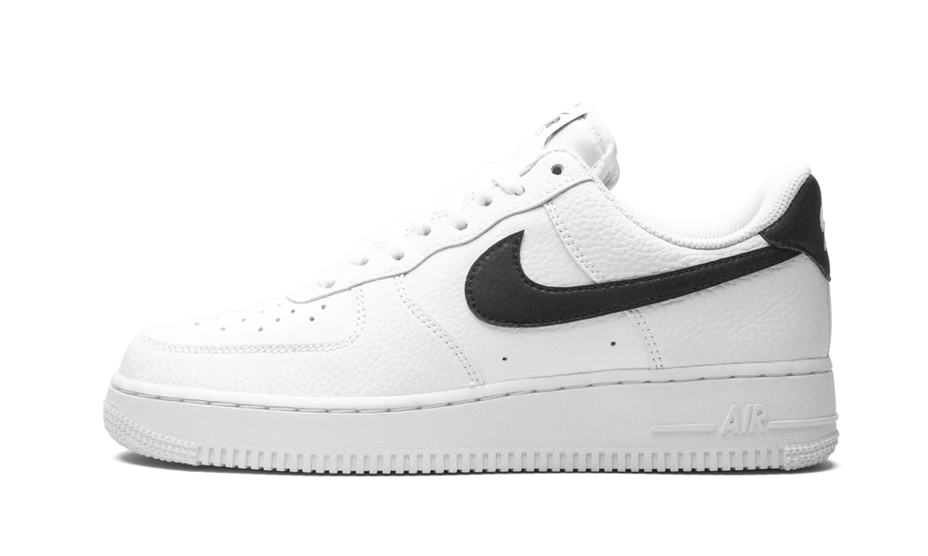 Nike Air Force 1 Low '07 White Black Pebbled Leather