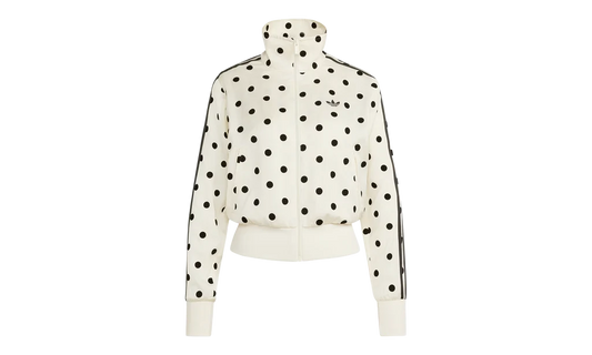 Adidas Women's Satin Polka Dots TT Track Jacket Off White
